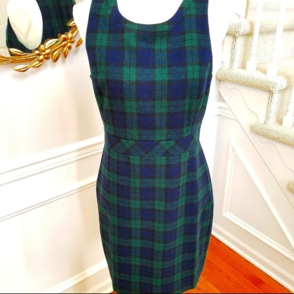 NWT J.Crew Black Watch Plaid Dress - Picture 8 of 9
